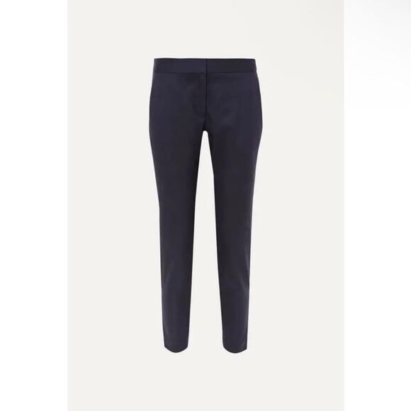 Stella McCartney Vivian Wool Skinny Zip-Cuff Pants in Navy Blue - Picture 6 of 12